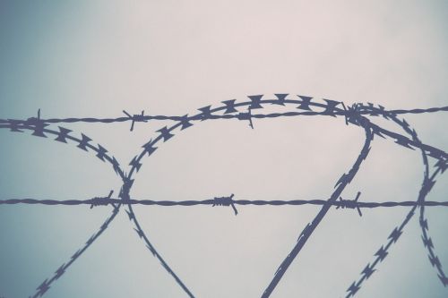 barbed wire border abgrenzeung