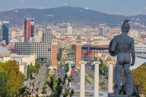 barcelona plaza españa montjuic