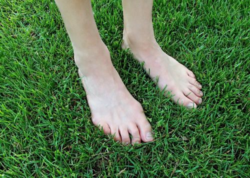 barefoot outdoors feet