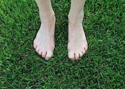 barefoot outdoors feet
