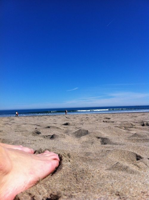 barefoot beach person