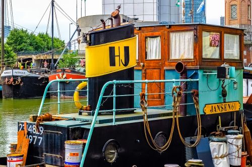 barge houseboat boat
