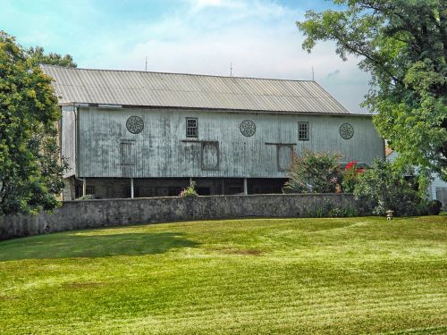 barn farm grass