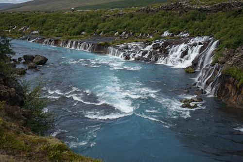 barnafoss waterfall iceland