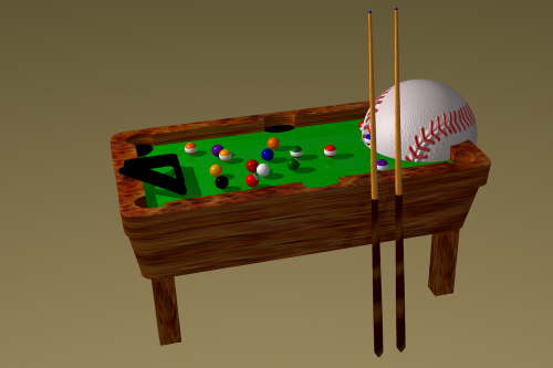 baseball ball billiard 3d