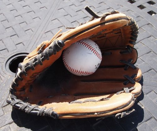 baseball glove ball sports
