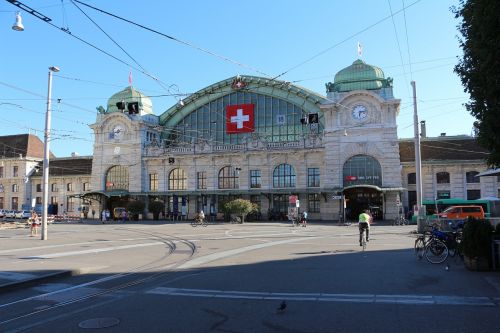 basel railway station cityscape