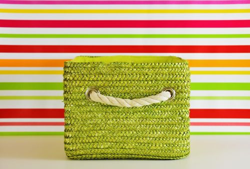 basket green colorful