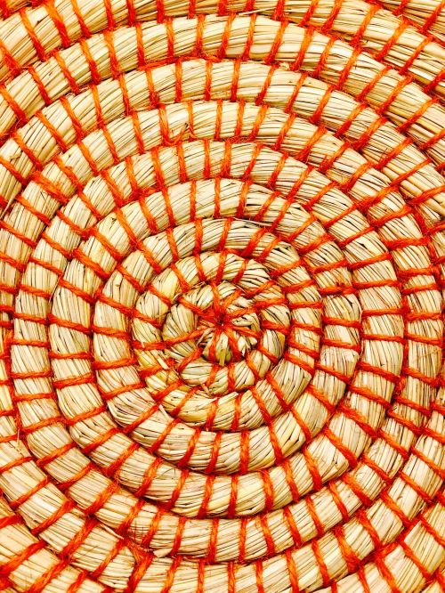 basket weave red