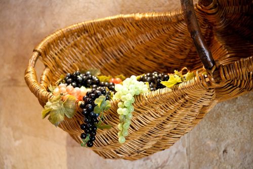 basket fruit summer