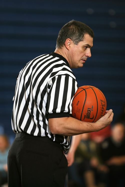 basketball referee striped