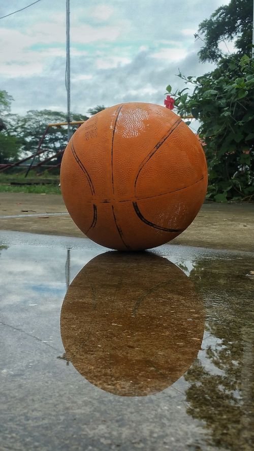 basketball reflection water