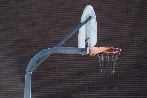 basketball hoop basketball rusty