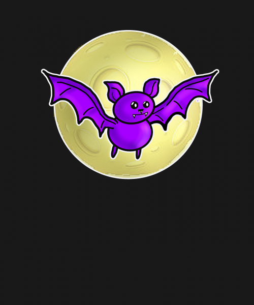bat halloween moon