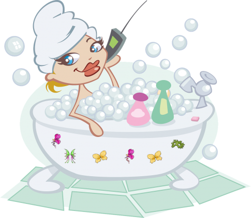 bath bubbles cartoon