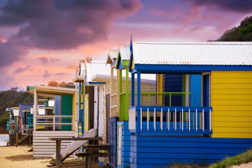 bathing box beach summer