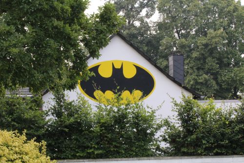 batman logo hauswand