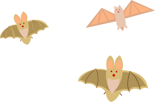 bats flying cartoon