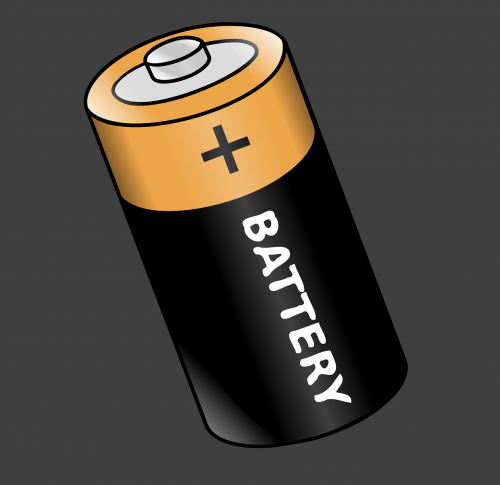 battery drawing black