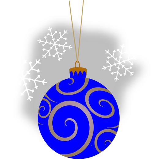 bauble blue christmas