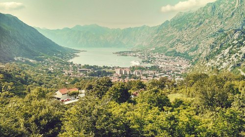 bay  mountains  landscape