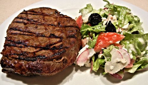 bbq steak rib eye salad