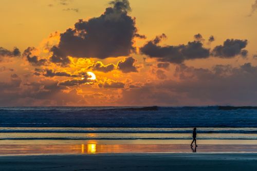 beach person walking