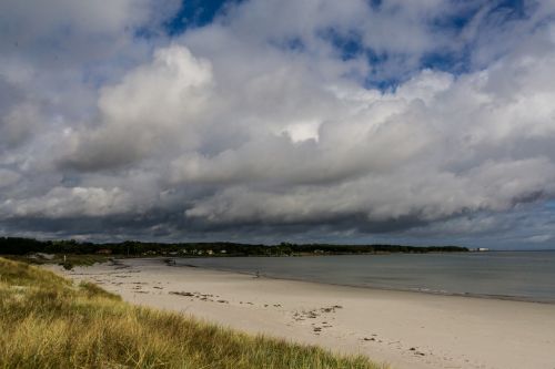 beach sea clouds