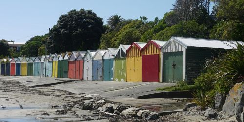 beach beach huts seaview