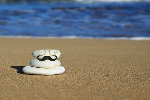 beach fun moustache
