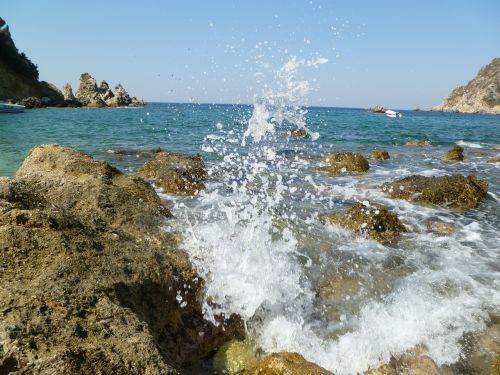 beach sea rock