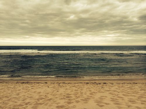 beach sand clouds