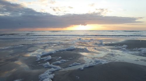 beach sunset st peter-ording