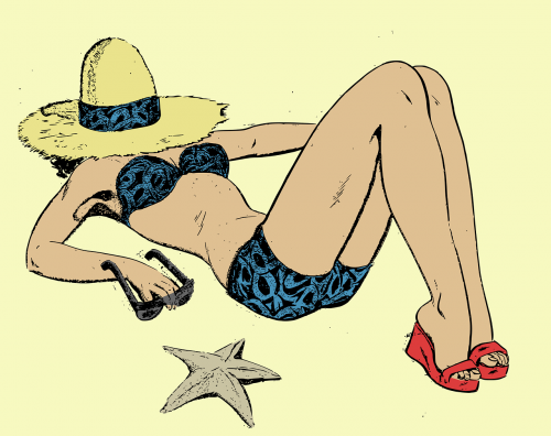 beach bikini female