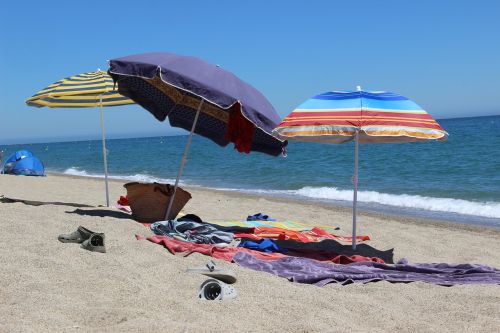 beach sea parasol