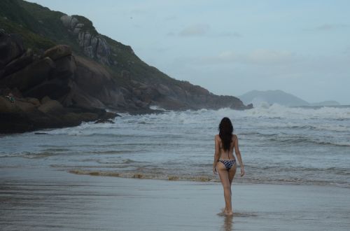beach woman girl