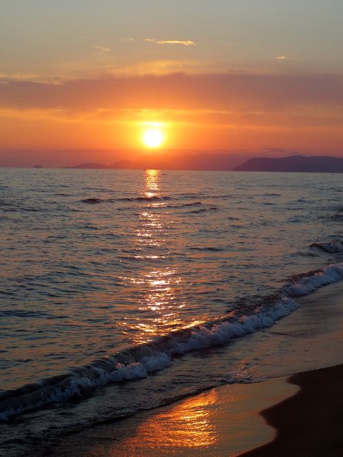 beach mar sunset