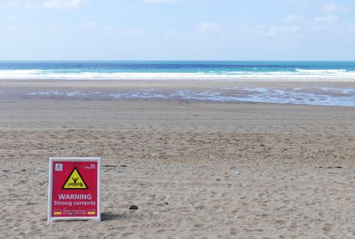 beach warning sea