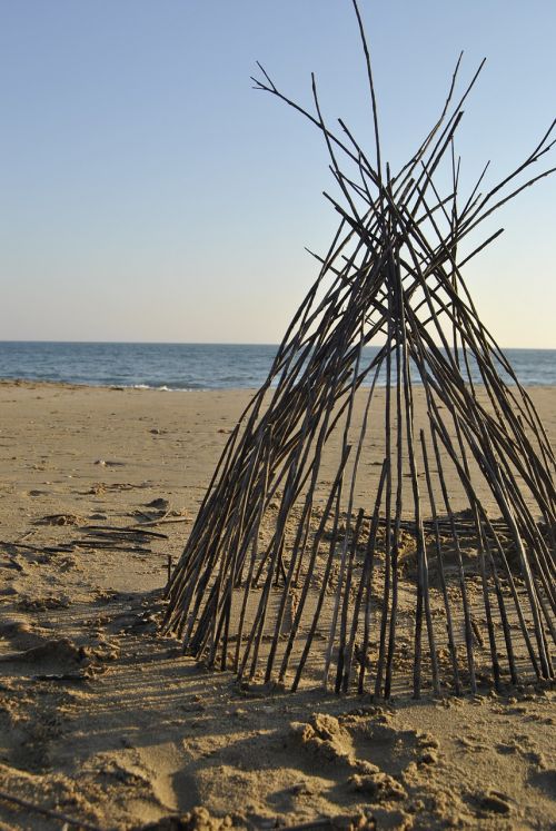 beach sand cabin