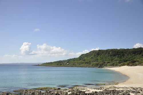 beach blue sky summer