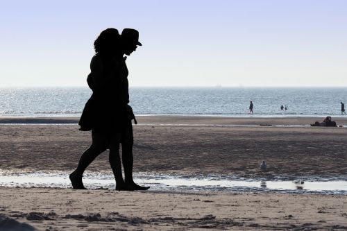 beach back light human