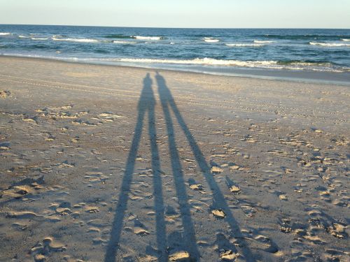 beach shadows ocean