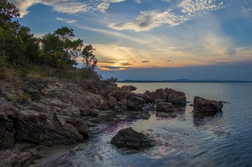 beach burgas sunset