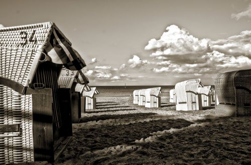 baltic sea beach beach chairs