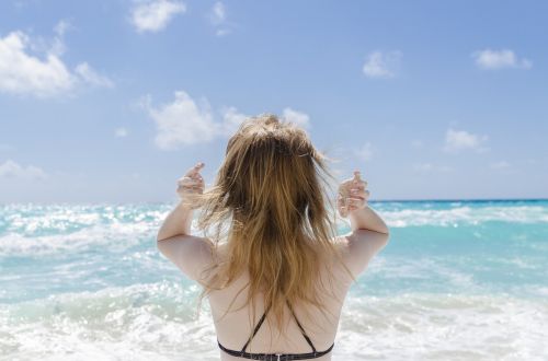 beach female ocean