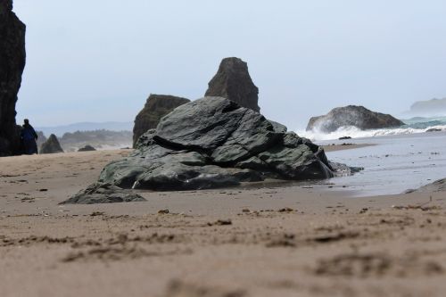 beach rocks sand