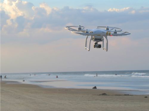 beach drone ocean
