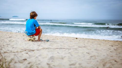 beach child enjoyment