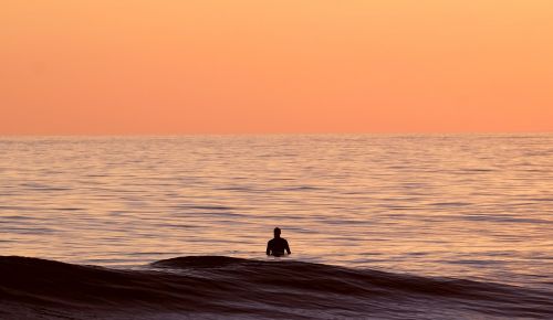 beach dusk horizon