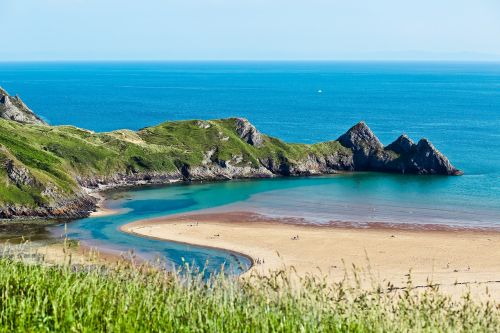 beach coast idyllic